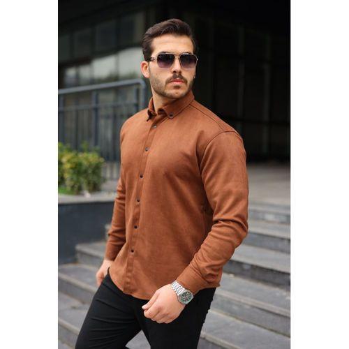 Erkek Uzun Kollu Süet Gömlek