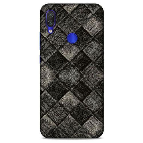 Xiaomi Redmi Note 7 Kılıf Patchwork (25) Antişok Kapak Siyah Gri
