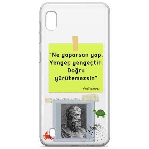 Samsung Galaxy A10 Kılıf Caps Aristophanes Arka Kapak Koruma Desenli Full Koruyucu