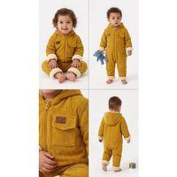 6/24 Ay Kadife Kumaş İçi Tüylü Bebek Tulumu