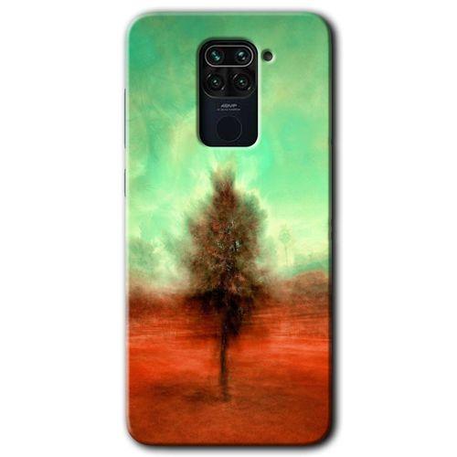 Xiaomi Redmi Note 9 Kılıf Baskılı Kapak - Outlines Paint + 5D Tam Kaplayan Cam