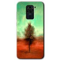 Xiaomi Redmi Note 9 Kılıf Baskılı Kapak - Outlines Paint + 5D Tam Kaplayan Cam