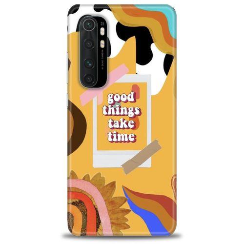Xiaomi Mi Note 10 Lite Kılıf HD Baskılı Kılıf - Take Time + Tam Ekran Koruyucu
