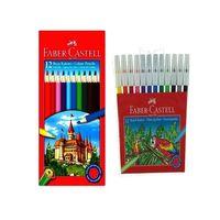 Faber Castell Kuru Boya 12 li Tam Boy - Keçeli Boya Kalemi 12 li - 2 li Set