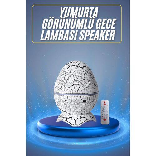 Bluetooth Hoparlör Dinozor Yumurtası Gece Masa Lambası Projektör