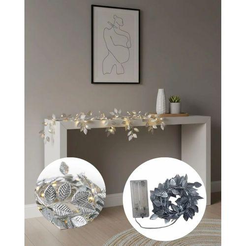 Yaprak Şekilli Gümüş Led Işık Pilli Dekoratif Aydınlatma