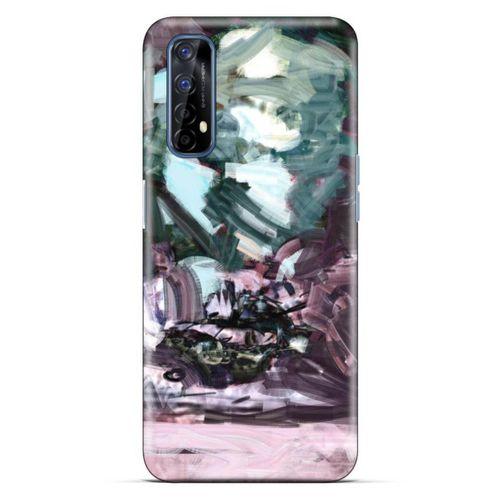 Lopard Oppo Realme 7 Uyumlu Kılıf Soyut Sanat (39) Baskılı Liquid Crystal Kılıf