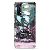 Lopard Oppo Realme 7 Uyumlu Kılıf Soyut Sanat (39) Baskılı Liquid Crystal Kılıf