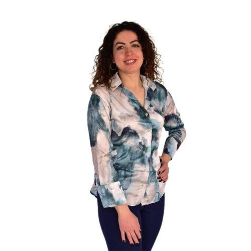 Kadın Saten Uzun Kol Gömlek BGL-ST04211