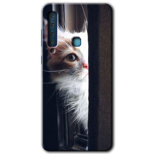 Potkal Hediye Fabrikası Samsung Galaxy A9 2018 Kılıf HD Desen Baskılı Arka Kapak - Kedi Bakışı