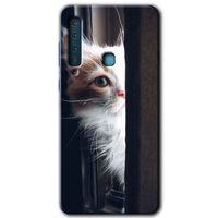 Potkal Hediye Fabrikası Samsung Galaxy A9 2018 Kılıf HD Desen Baskılı Arka Kapak - Kedi Bakışı