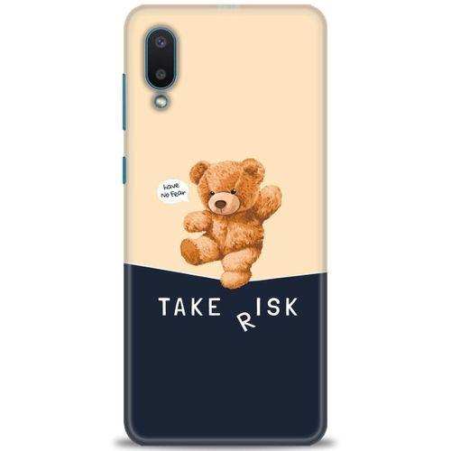 Samsung Galaxy A02 Kılıf HD Baskılı Kılıf - Take Risk + Tam Ekran Koruyucu