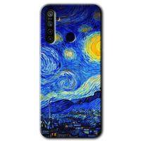 MRCİLETİSİM Realme 5i Kılıf Kapak - Starry Night +Hayalet Ekran Yandan Gözükmez