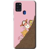 Galaxy A21s Kılıf HD Desen Baskılı Arka Kapak - Winnie the Pooh + Kırılmaz Cam