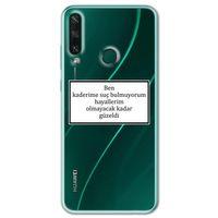 Huawei Y6P Kılıf HD Yazı Baskılı Silikon Arka Kapak - Yazı 5