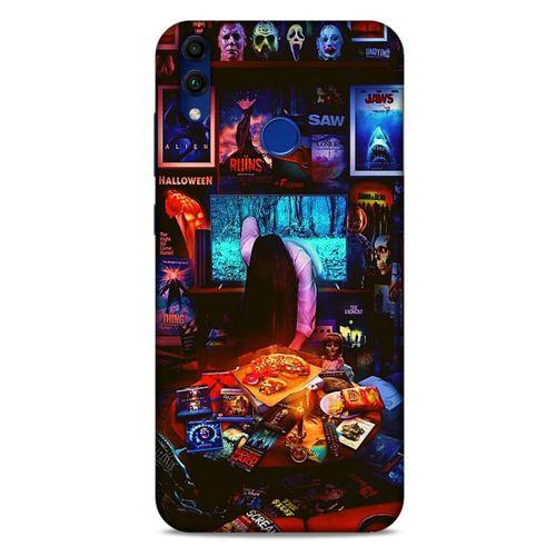 Retro (30) Desen Silicone Case Renkli Huawei Honor 8C Kılıf