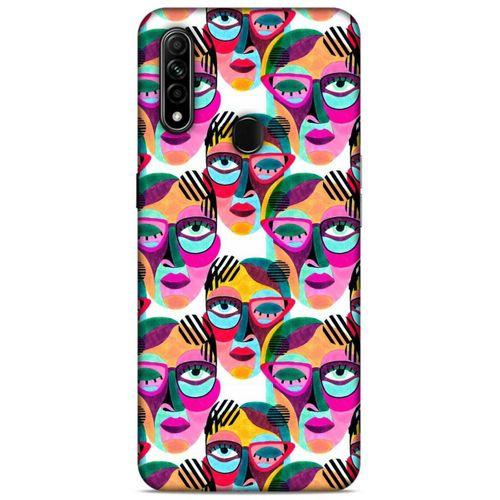 Lopard Oppo A31 Uyumlu Kılıf Sürreal Yüzler ♀ (4) Koruma Kılıfı Desenli