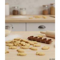 Balık Şekilli Kraker ve Kurabiye Kalıbı – 5’li Tek Parça Hamur Kesici, Şeker Hamuru ve Oyun Hamuru İçin