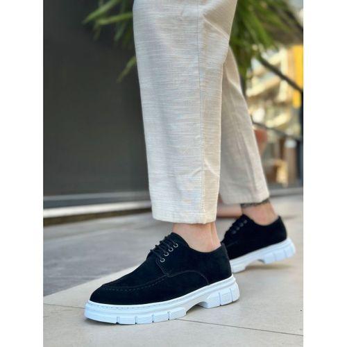 BA0237 Bağcıklı Klasik Yüksek Taban Siyah Süet Casual Erkek Ayakkabı