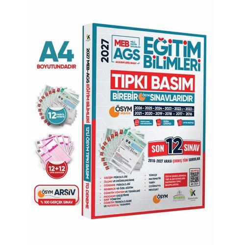 2027 MEB AGS EĞİTİM BİLİMLERİ ÖSYM Çıkmış Soru Tıpkı Basım Kitapçıkları 12li Deneme Paketi
