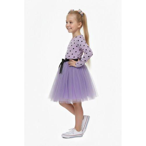 Kız Çocuk Puantiyeli Tütülü Elbise BGL-ST05204