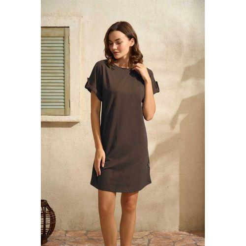 Günlük Kısa Kol Bisiklet Yaka Cotton Düz Yazlık Kısa Pijama Takımı