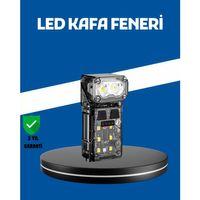 Şarjlı Led Kafa Lambası Manyetik Klipsli El Sensörlü Çok Fonksiyonlu