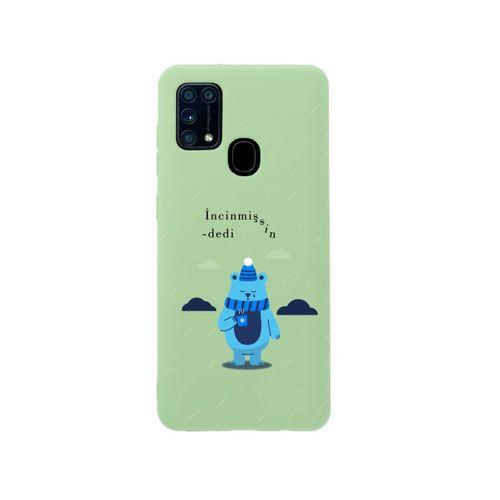 Samsung M31 İncinmişsin Dedi Premium Silikonlu Yeşil Telefon Kılıfı