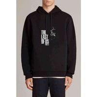 The Last Of Us Part 2 Baskılı Siyah Erkek Kapşonlu Sweatshirt