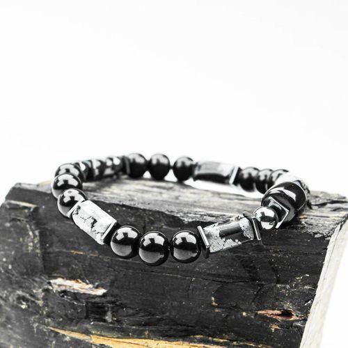 OPSİDYEN VE OLTU TAŞI LASTİKLİ BİLEKLİK