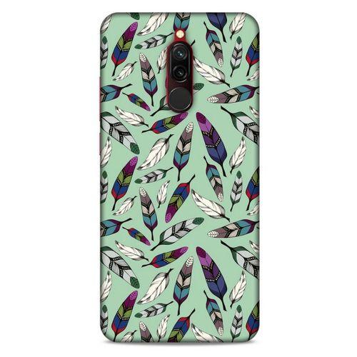 Xiaomi Redmi 8 Kılıf Desenli Özel Seri Tüyler (14) Lansman Kılıf