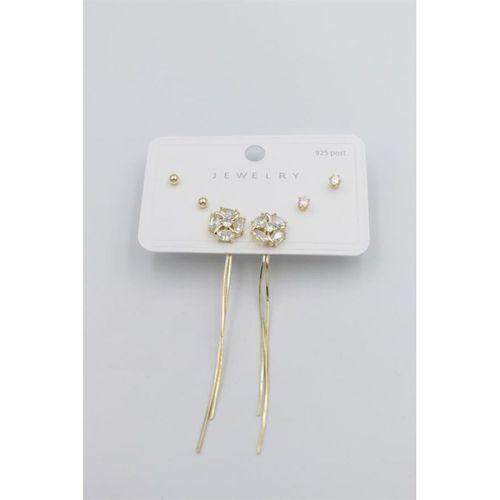 Çoklu Set Küpe - Altın