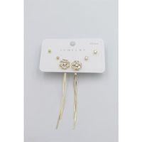 Çoklu Set Küpe - Altın