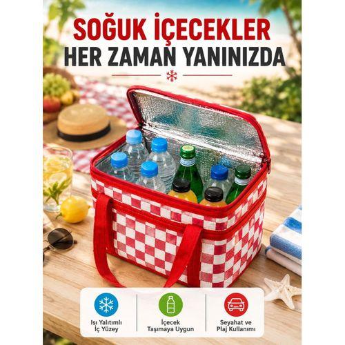 Alüminyum Folyo İç Yüzeyli Termos Çanta Kamp Plaj Market Ve Piknik Çantası