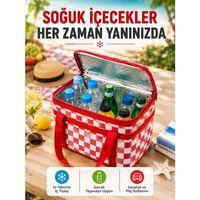 Alüminyum Folyo İç Yüzeyli Termos Çanta Kamp Plaj Market Ve Piknik Çantası