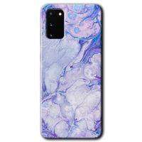 Galaxy S20 Kılıf HD Desen Baskılı Arka Kapak - Spots Lilac + Kırılmaz Cam