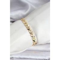 14K Gold Renk Kaplama Başak Model CM Kadın Bileklik