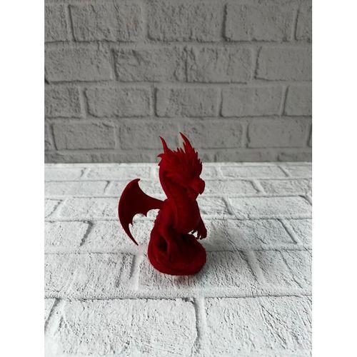 12 Cm Kırmızı Ejderha Figürü Koleksiyonluk Dekoratif Biblo