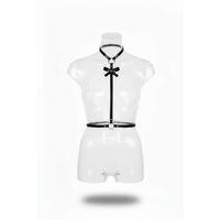 Siyah Kadın Kemer Fiyonk Detaylı Harness Boyunluk - Brf127