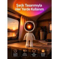 Gün Batımı Projektör Lamba Astronot Görünümlü Dekoratif Masa Lambası
