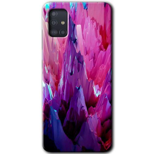 MRCİLETİSİM MRCİLETİSİM Samsung Galaxy A51 Kılıf HD Desen Baskılı Arka Kapak + Temperli Cam - Abstraction Sharp