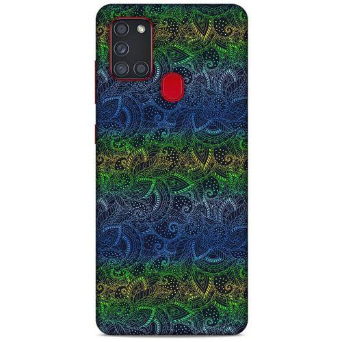 Samsung Galaxy A21s Kılıf Desenli Özel Seri Tüyler (44) Tough Armor Kılıf