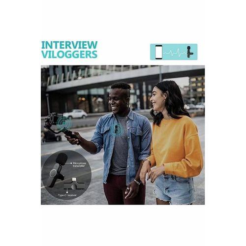 Lightning Girişli Iphone Uyumlu Ikili Kablosuz Yaka Mikrofonu Youtube Facebook Tiktok Vlog