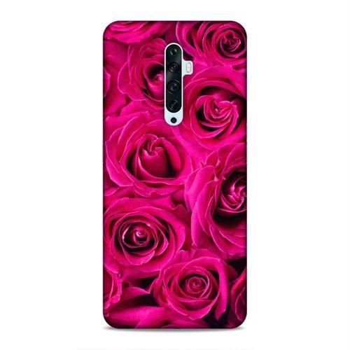 Oppo Reno 2Z Kılıf Kirmizi Taze Guller Arka Kapak Silikon Koruma Full Koruyucu
