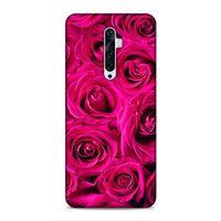 Oppo Reno 2Z Kılıf Kirmizi Taze Guller Arka Kapak Silikon Koruma Full Koruyucu