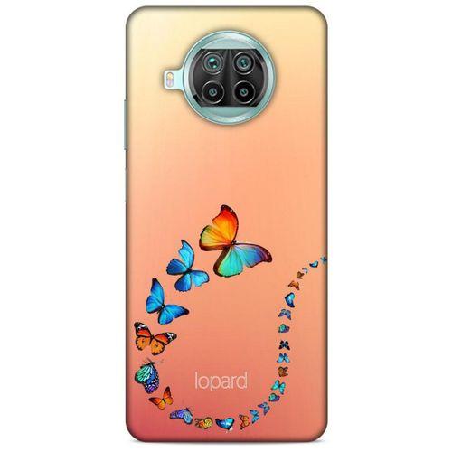 Xiaomi Mi 10T Lite 5G Kılıf Kelebek Etkisi (47) Crystal Flex Kılıf Fuşya Sarı