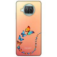 Xiaomi Mi 10T Lite 5G Kılıf Kelebek Etkisi (47) Crystal Flex Kılıf Fuşya Sarı