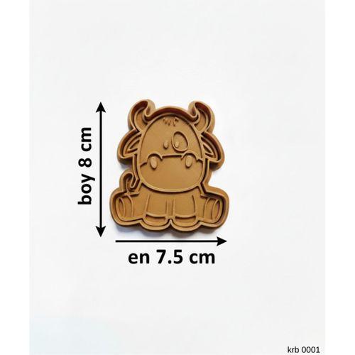 Sevimli Inek Sekillendirici Kalip Kurabiye Hamur Kesici Oyun ve Seker Hamuru Seti