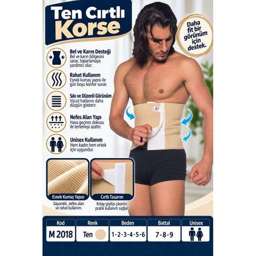 Ten Cırtlı Korse – Unisex Ayarlanabilir Bel ve Karın Korsesi – M 2018 - Rylks