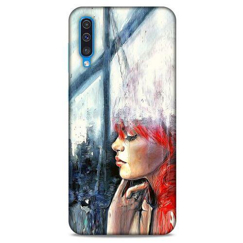 Samsung Galaxy A50 Kılıf Depresyon (14) Lansman Kılıf Mor Bordo